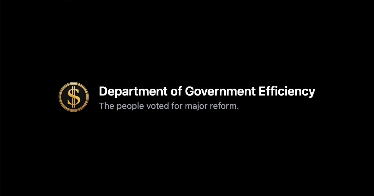 dutta_manish's tweet card. DOGE: Department of Government Efficiency