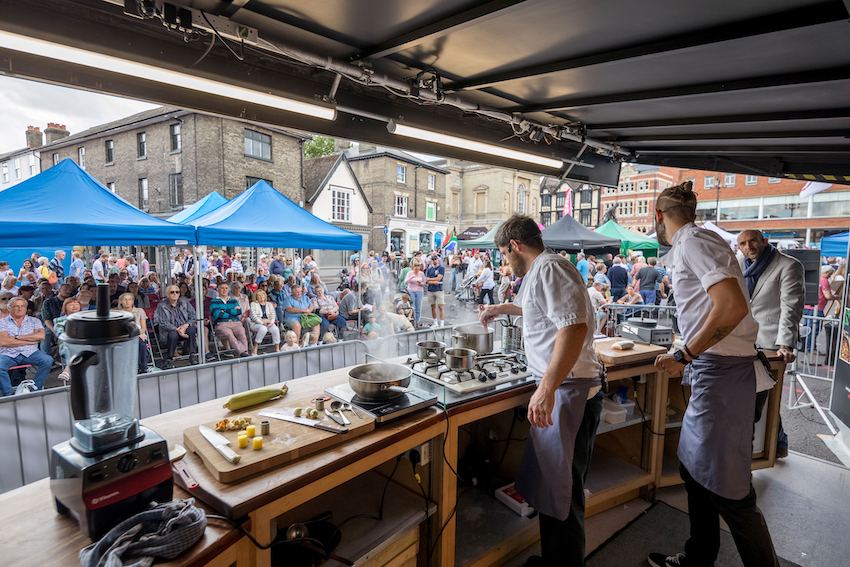 BuryTourGuides's tweet card. The annual Bury St Edmunds Food and Drink Festival is again being held on Sunday 24 and Monday 25 August