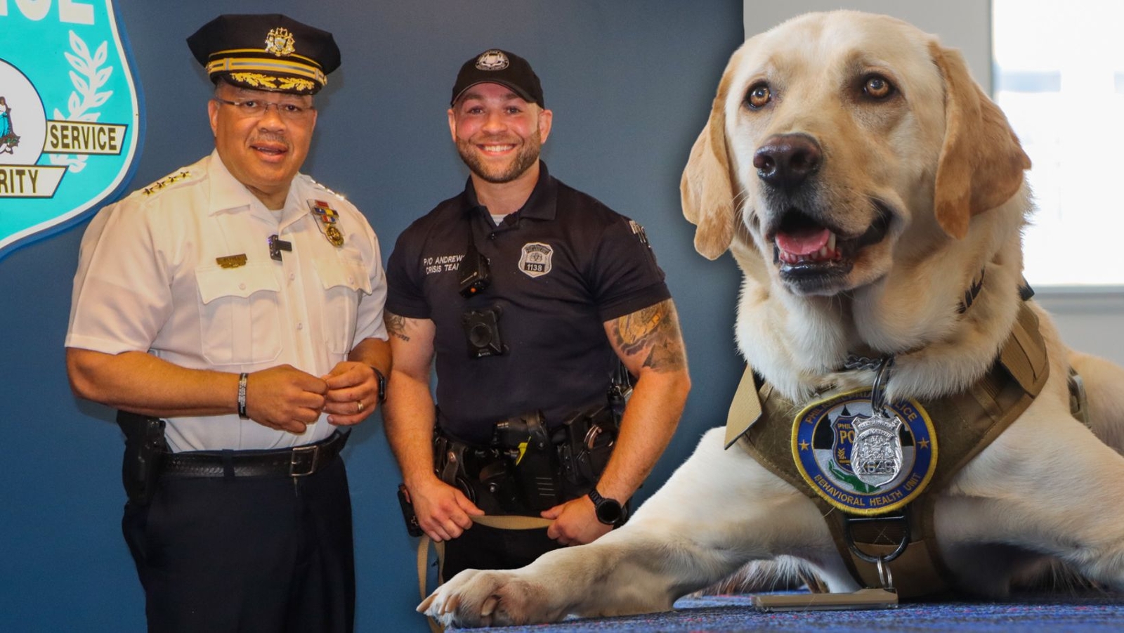 PPDCommish's tweet card. One of the members of the Philadelphia Police Department is a well-trained dog named "Bailey," who is a "Crisis-Canine."