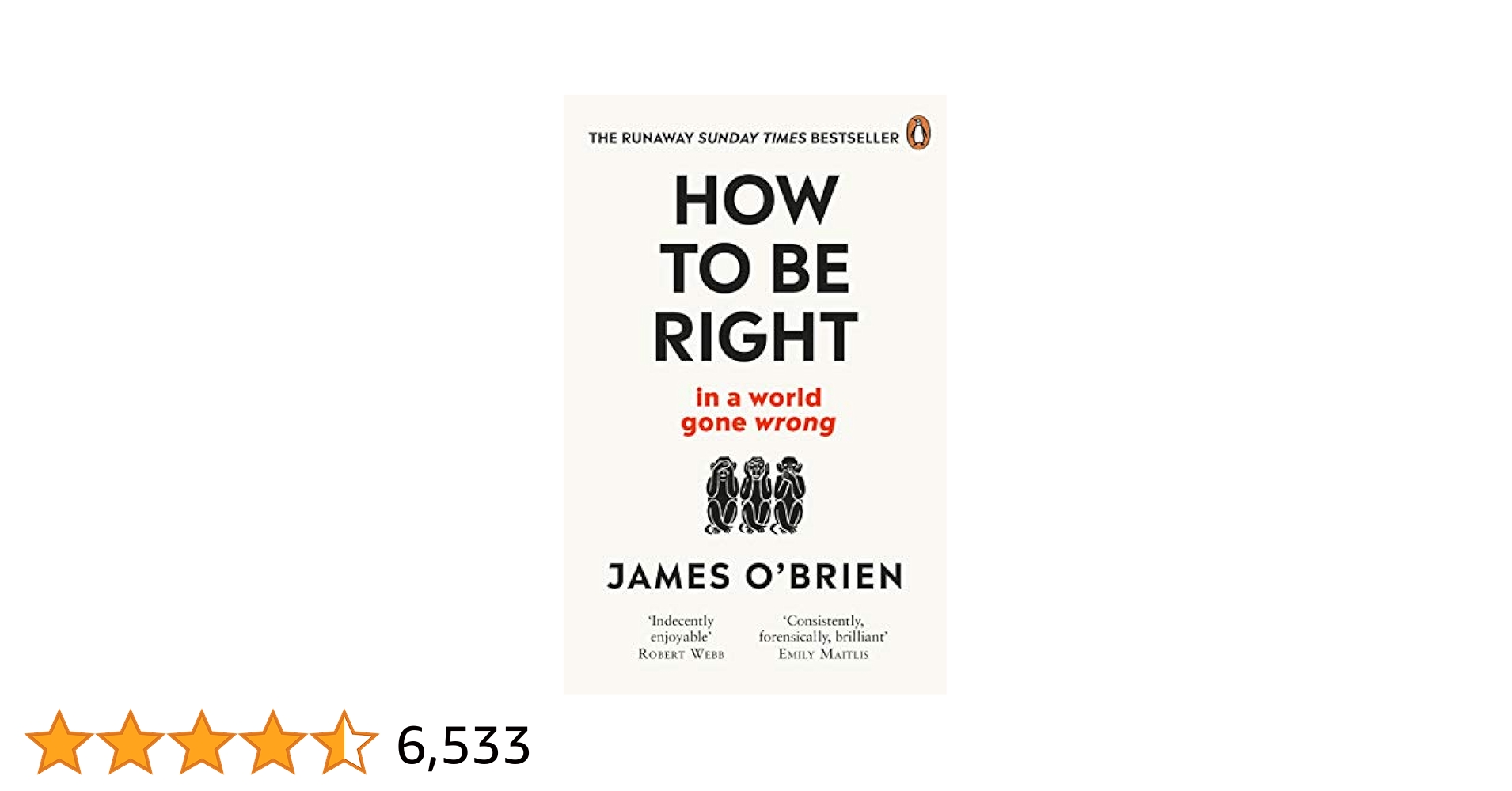mrjamesob's tweet card. How To Be Right: … in a world gone wrong