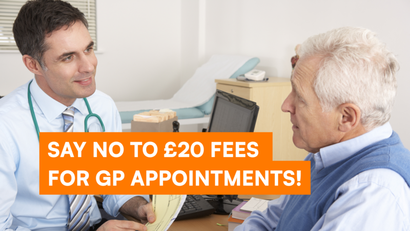 sharpeleven's tweet card. I’ve just signed a 38 Degrees petition to say no to £20 fees for GP appointments - our health service must stay free to access! Will you add your name?