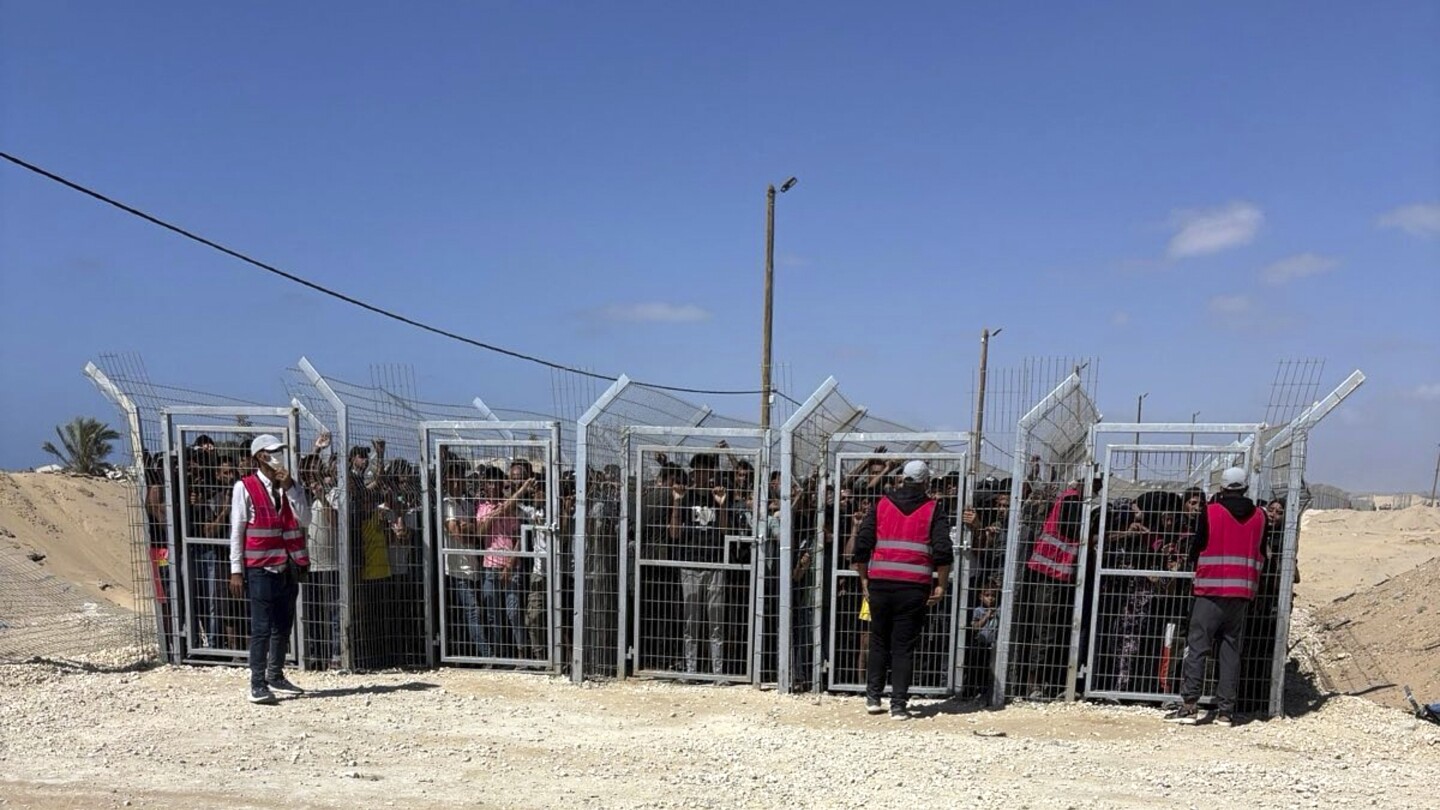 AmandaSeitz's tweet card. American contractors guarding aid distribution sites in Gaza are using live ammunition and stun grenades as hungry Palestinians scramble for food, according to accounts and videos obtained by The...