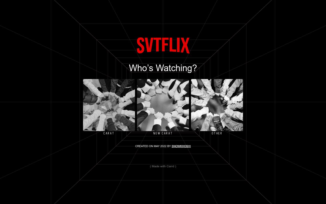 snowkhoshi's tweet card. SVTFLIX
