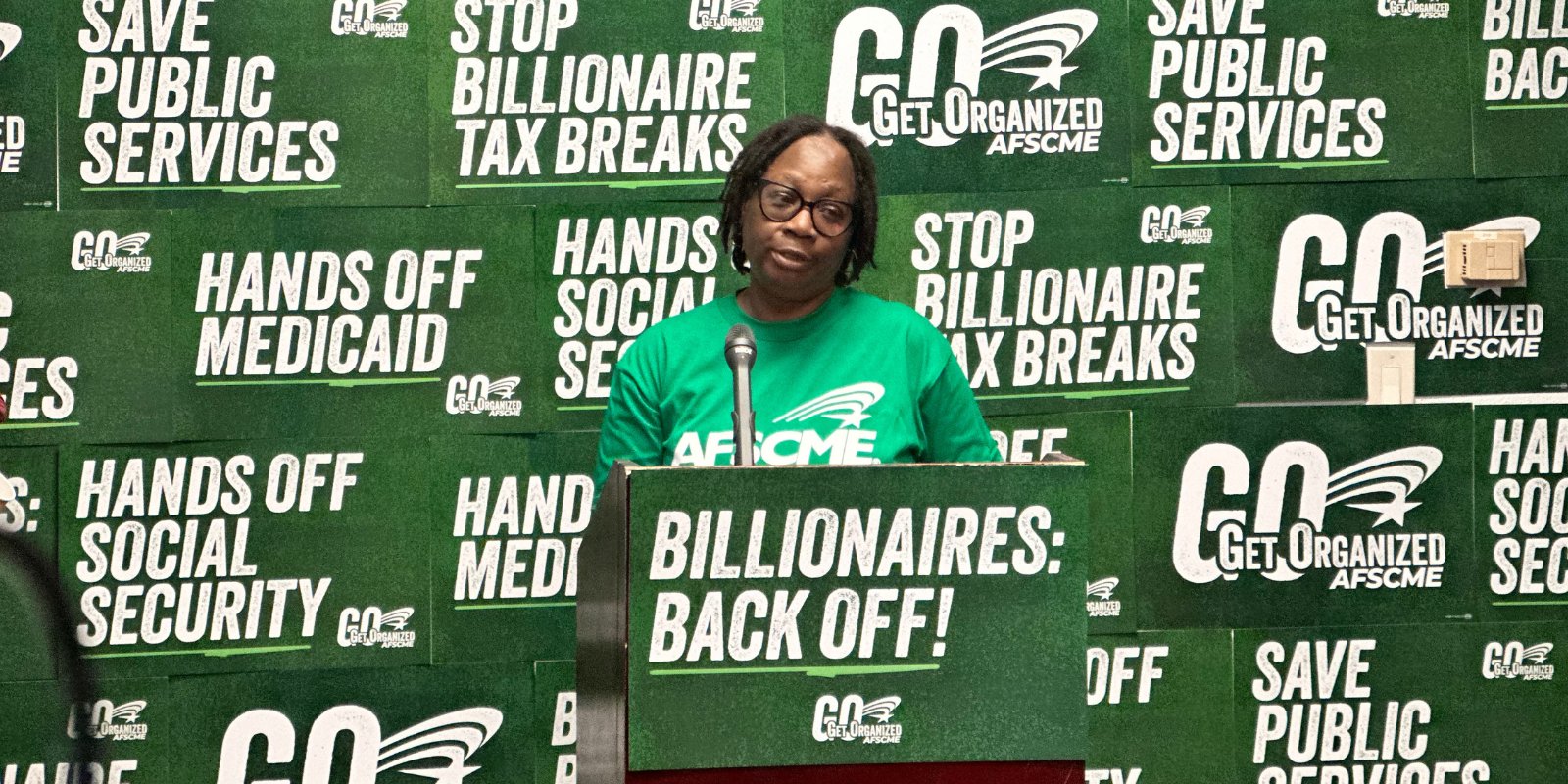 AFSCME's tweet card. Vulnerable Nevadans will be hurt by the cruel budget bill.