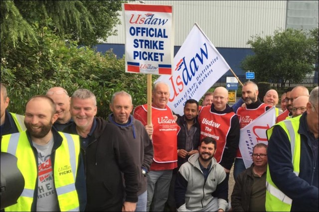 UsdawActivist's tweet card. Usdaw members at a Sainsbury’s distribution site on strike in 2019 – photo Usdaw Activist Retail workers will be upset to see the new year begin with a swathe of job cuts at Sainsbury’s…