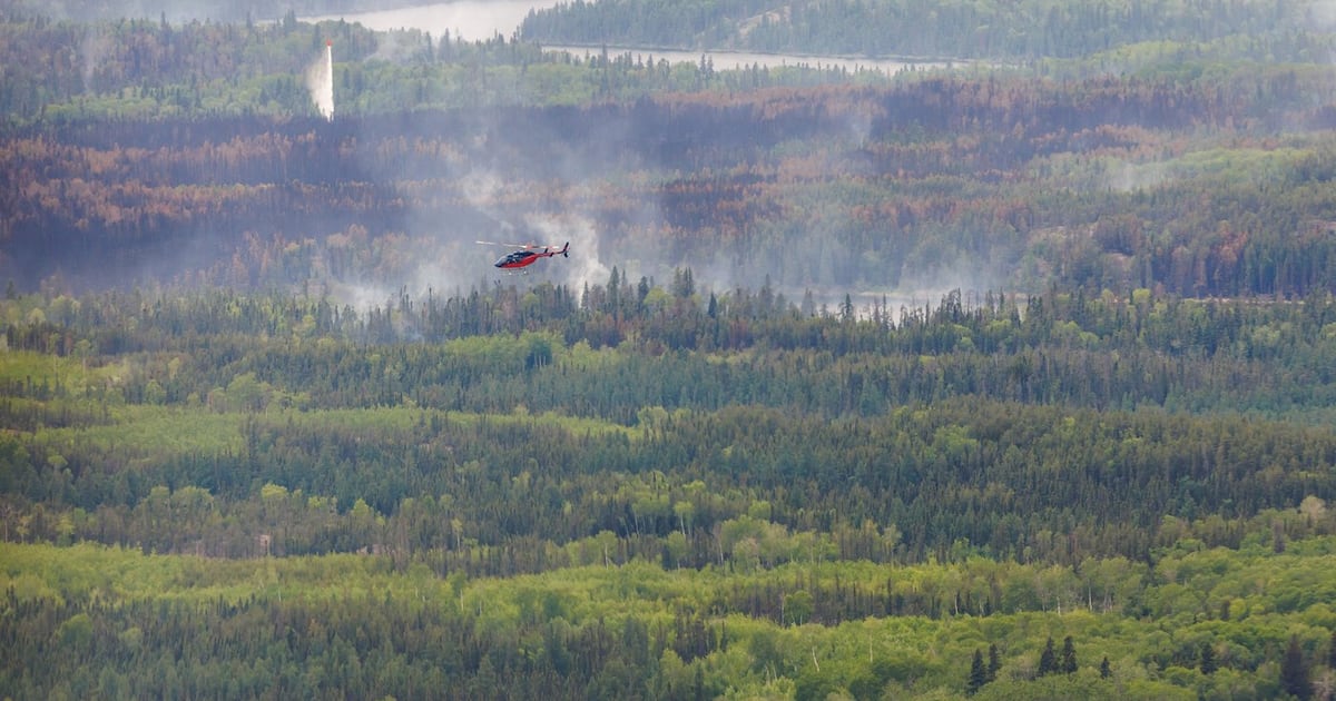 ICLRCanada's tweet card. Wildfire forces firefighters, all personnel out of Leaf Rapids