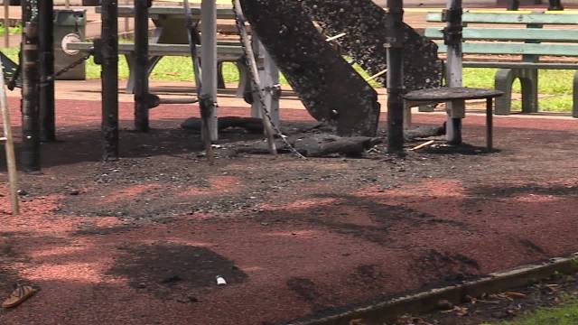 KHONnews's tweet card. A suspect has been arrested in connection with the Wahiawa playground arson that happened in early May.
