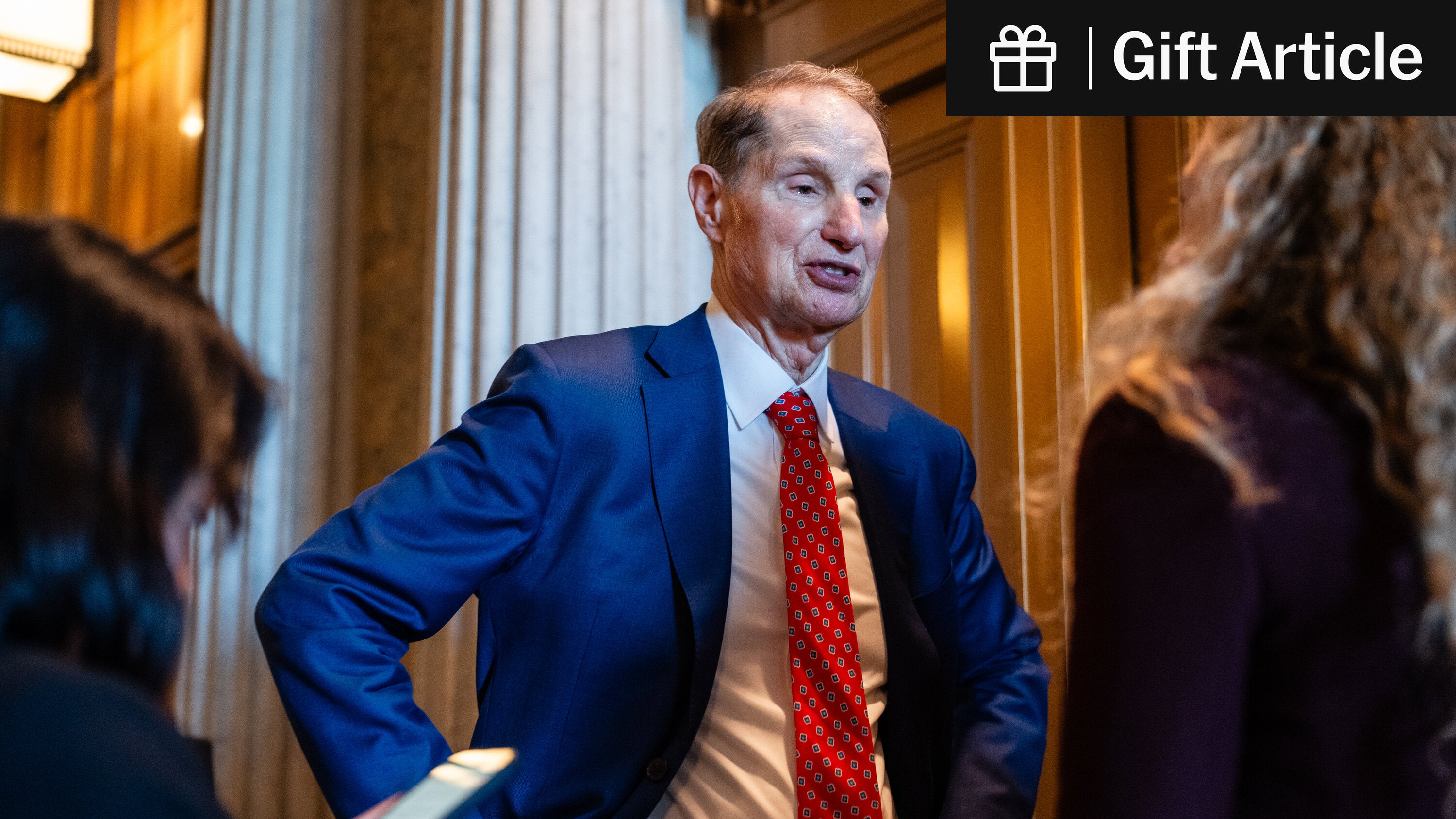 JRileyMoore's tweet card. Senator Ron Wyden has found that four banks waited until Mr. Epstein’s arrest on federal charges to flag $1.5 billion in suspicious transactions. Mr. Wyden wants the documents made public.