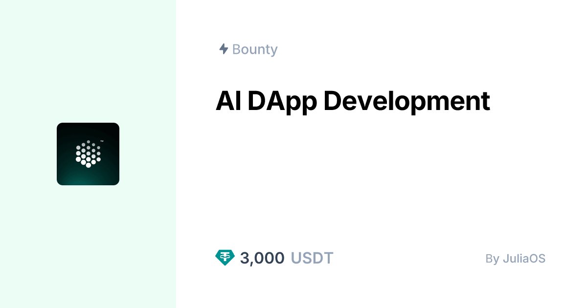 BuildOnJulia's tweet card. AI DApp Development | Superteam Earn