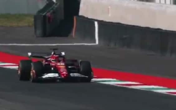 SkySportF1's tweet card. Il VIDEO di Leclerc in azione in pista
