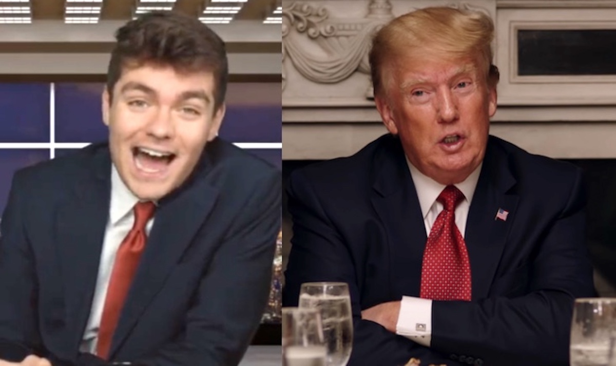 PaddyDontSurf's tweet card. Nick Fuentes denounced Trump during a rant about the Epstein files on his show Wednesday during which he called the president "fat" and "stupid."
