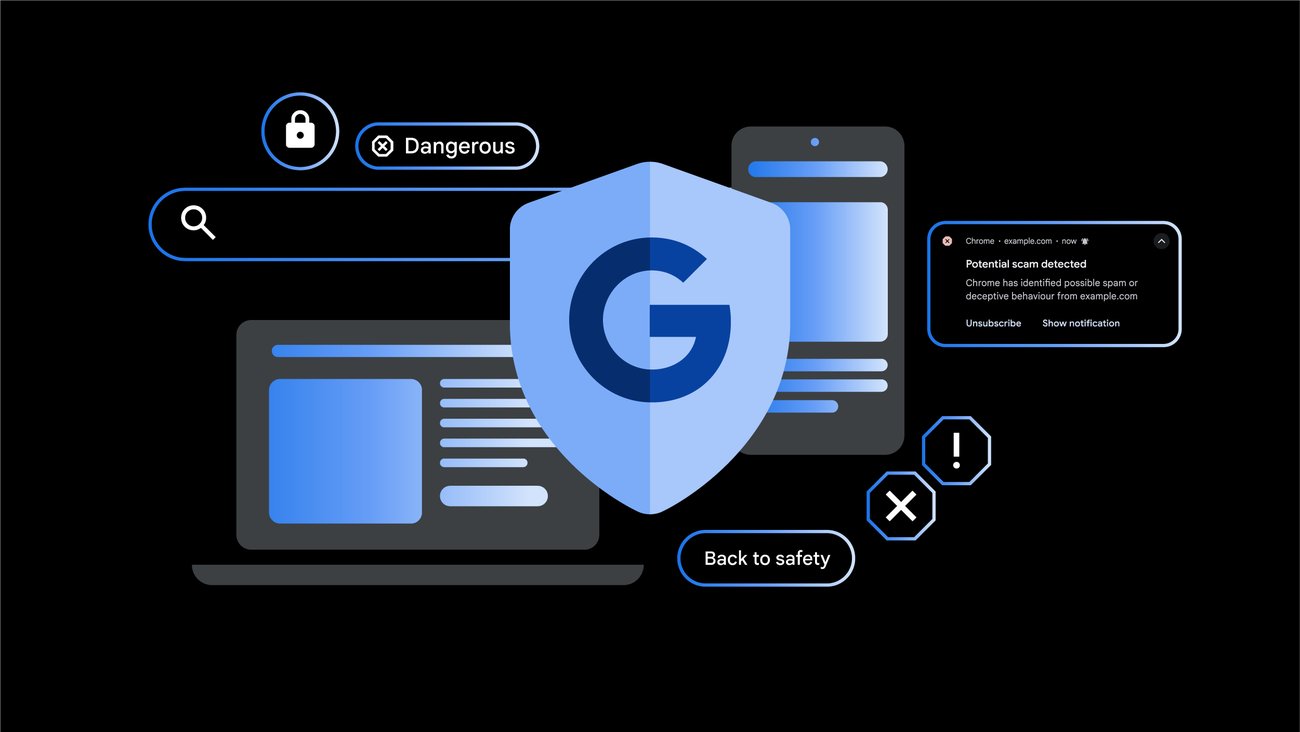 laparisa's tweet card. Chrome and Android are releasing new AI-powered features to help combat online scams.