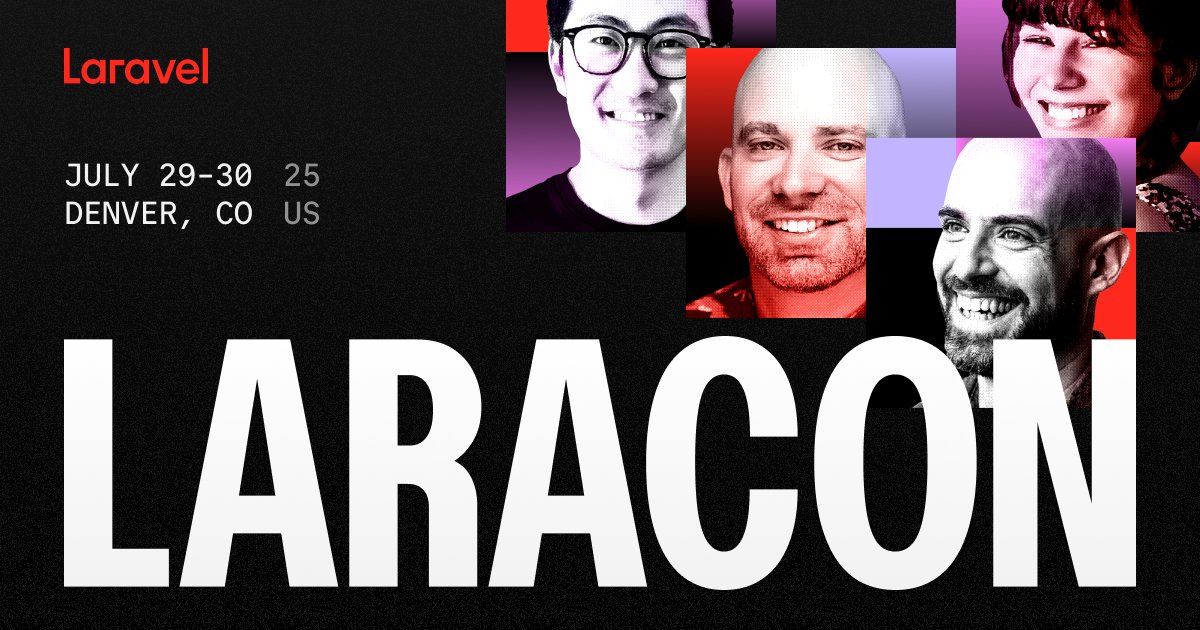 LaraconUS's tweet card. The flagship Laravel conference.