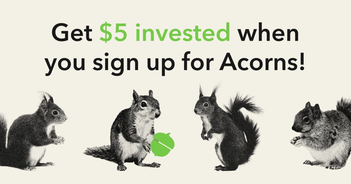 Tap_shatta1's tweet card. Save and invest every day with Acorns. You can even start with spare change! Sign up in under 5 minutes.