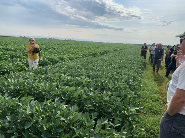 BRNAgNews_Jared's tweet card. Advancements in spraying technology are bringing changes to soybean traits. Katy Martin-Rainey, professor of soybean genetics at Purdue, says current soybean varieties don’t hold up well against most...