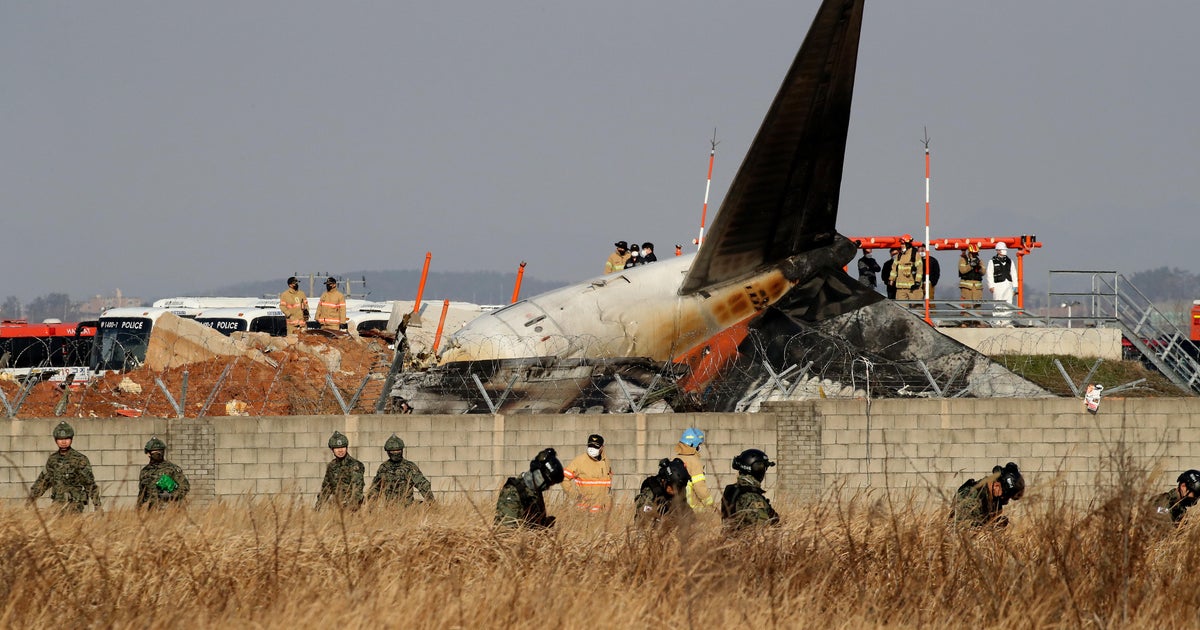 CBSMornings's tweet card. South Korean officials planned to publicize the results of an investigation into the cause of the crash but canceled the briefing after strong protests by relatives of victims.