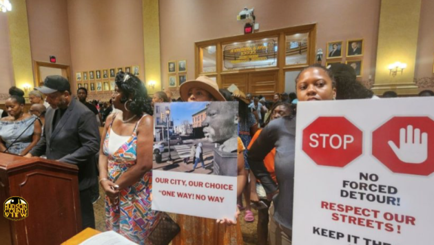 HudsonCoView's tweet card. The Jersey City NAACP and activists came out against a potential new bike lane that would turn MLK Drive & Ocean Avenue into a 1-way street.