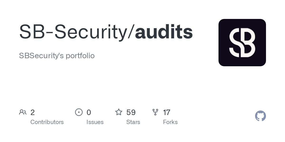 blckhv's tweet card. SBSecurity's portfolio. Contribute to SB-Security/audits development by creating an account on GitHub.