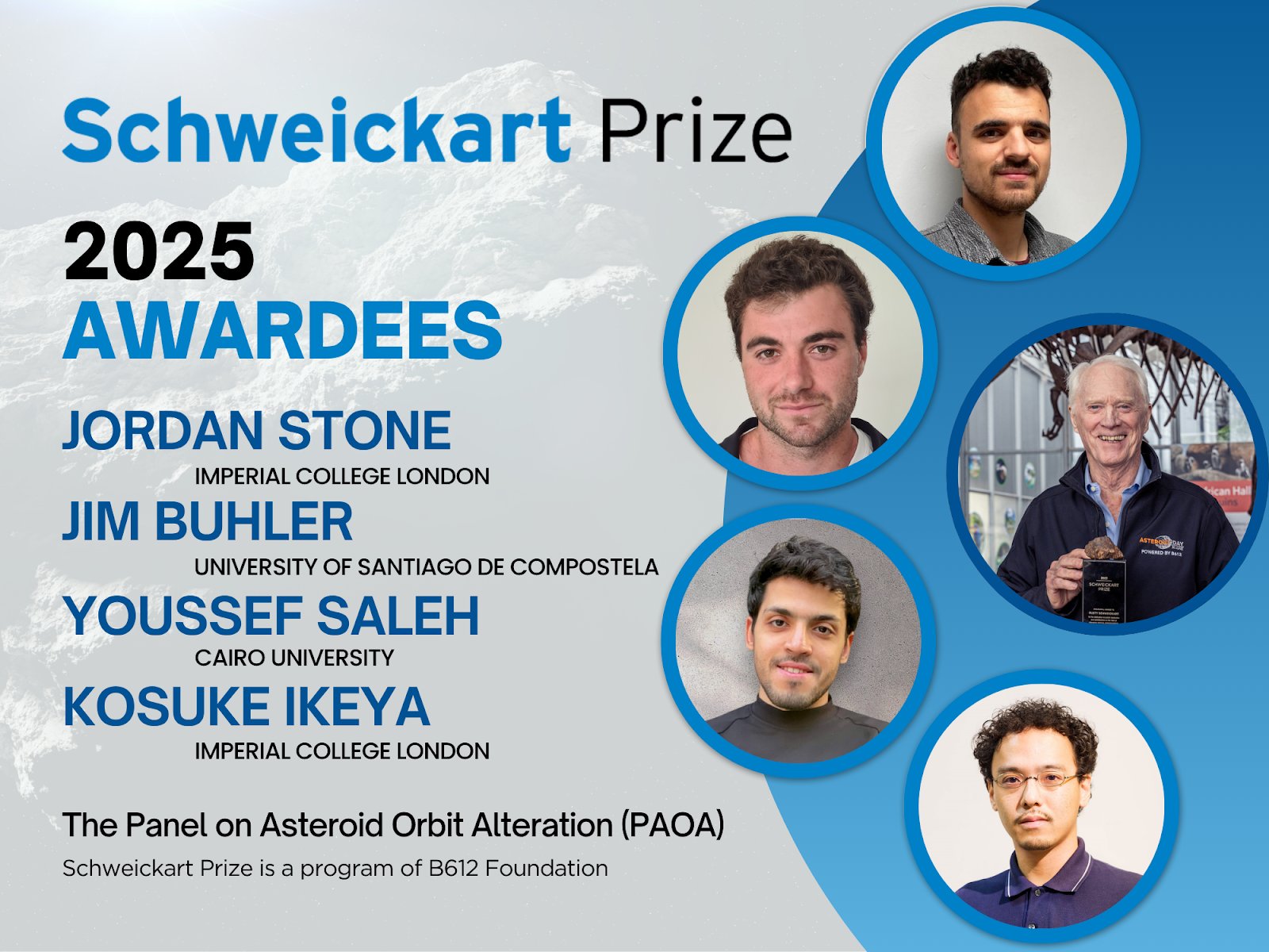 b612foundation's tweet card. B612 Foundation Announces 2025 Winner of Prestigious Schweickart Prize