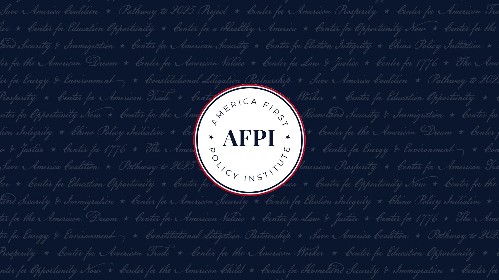 A1Policy's tweet card. The America First Policy Institute (AFPI) is proud to announce the appointment of Jondavid