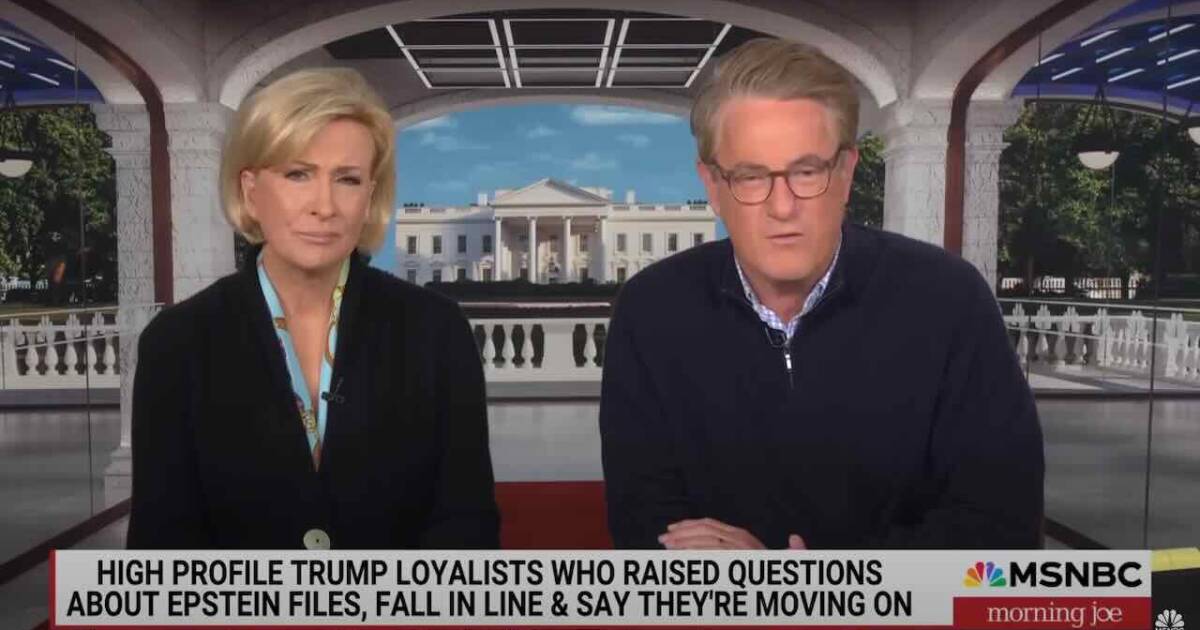 MegynKellyShow's tweet card. Megyn reacts to Joe Scarborough's rant against conservative media over Epstein Files coverage.