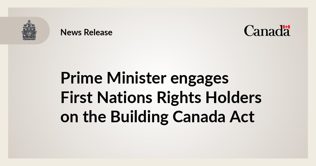 CanadianPM's tweet card. Canada’s new government is ready to get our country building major projects again – and projects built in collaboration with Indigenous Peoples will be at the forefront of this work.