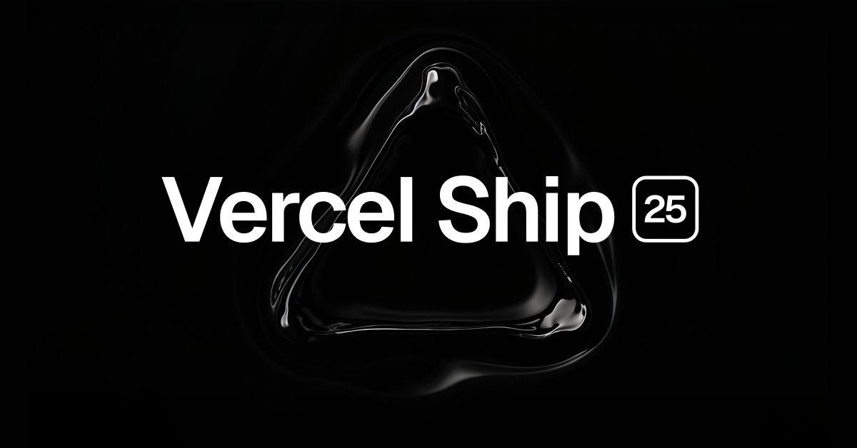 vercel's tweet card. Vercel’s one-day event for developers and teams. Live in New York City and streaming online.