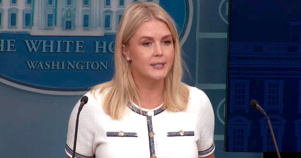 RobLikesJets's tweet card. U.S. Press Secretary Karoline Leavitt speaks on the ongoing trade negotiations with Canada during Thursday’s White House briefing.