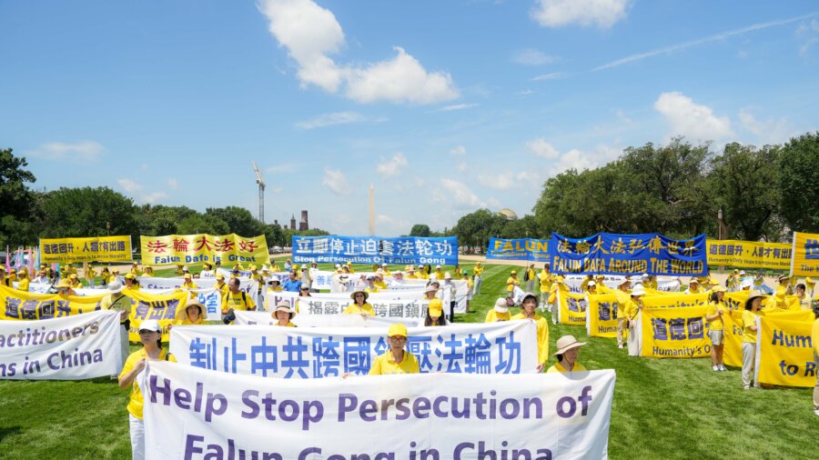 ChinaInFocusNTD's tweet card. Marking 26 years of peaceful resistance against the Chinese Communist Party, thousands rallied in America's capital.