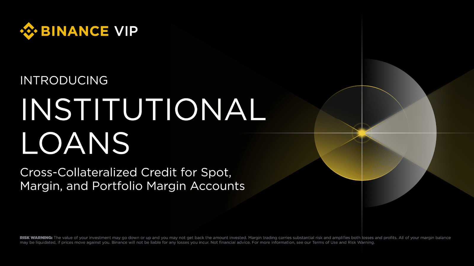 BinanceVIP's tweet card. Binance Institutional Loans is a cross-collateralized credit line that lets you borrow against multiple accounts, unlocking up to 4x leverage without having to consolidate funds across accounts.
