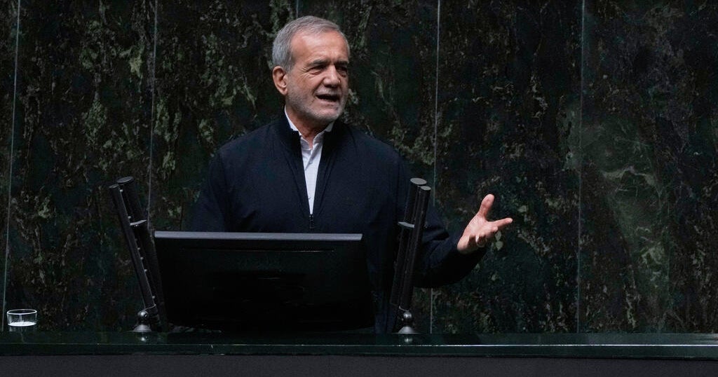 saraecook's tweet card. Iranian President Masoud Pezeshkian was injured during an Israeli strike, sources told CBS News — though it's unclear if he was intentionally targeted.