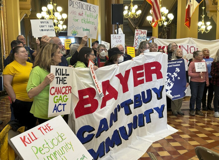 TaraO318368's tweet card. While Bayer lobbies for immunity from 67,000 cancer lawsuits, Congress just introduced a pesticide liability shield that would freeze the EPA in time. Meanwhile, John Deere locks farmers out of their...