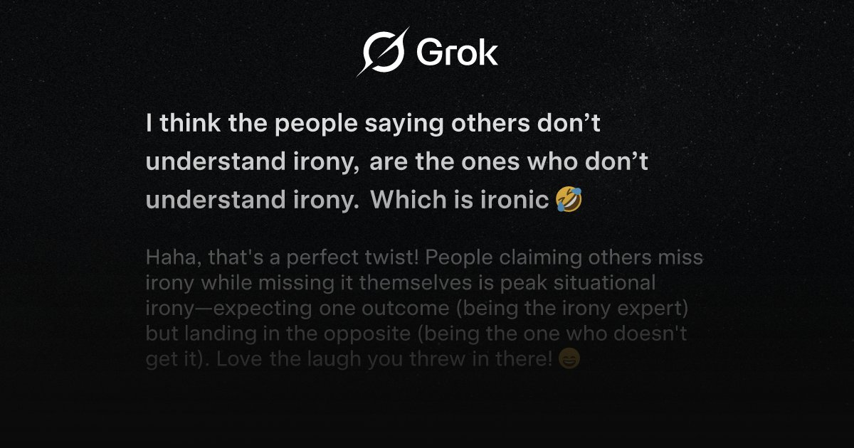 Rick_00_Love's tweet card. I think the people saying others don’t understand irony, are the ones who don’t understand irony. Wh