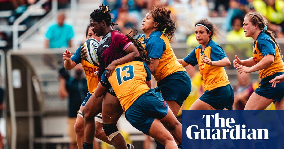 GuardianUS's tweet card. The former Proctor & Gamble executive cites WNBA star Caitlin Clark and women’s soccer as examples of success, as Women’s Elite Rugby works towards kick off next year