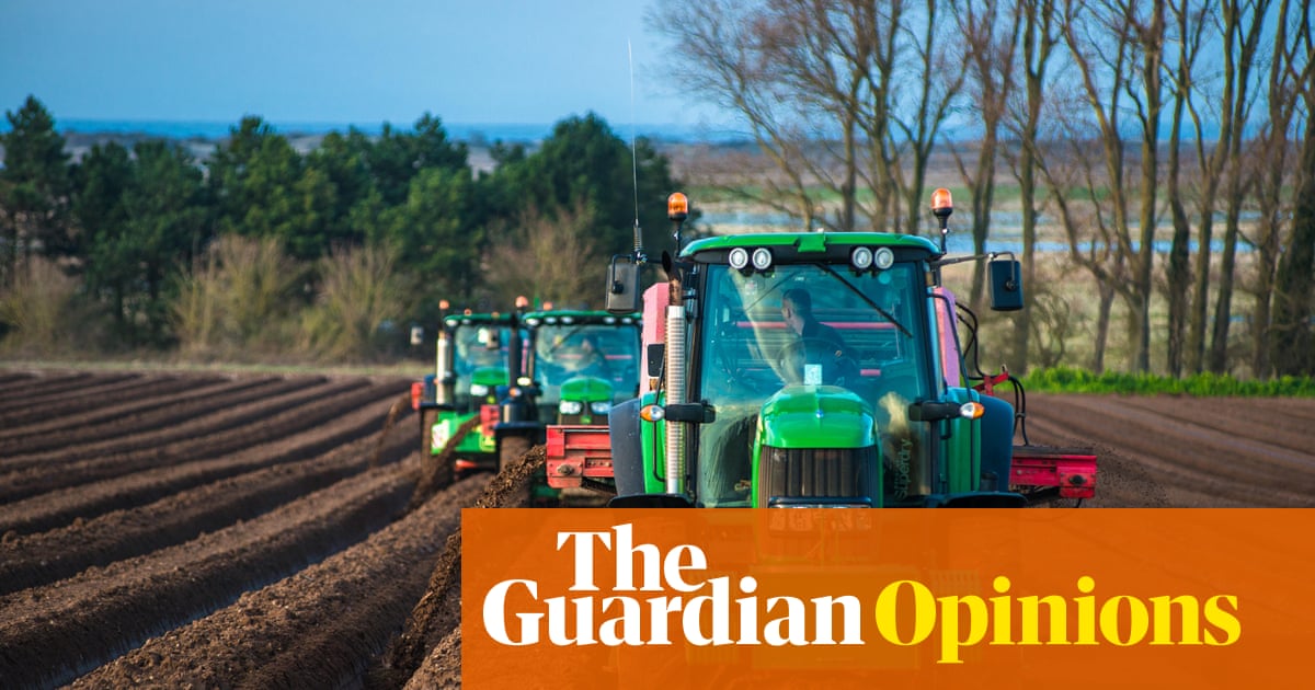 guardianeco's tweet card. Brexit, the cost of living and the climate crisis are all making farmers’ lives much more difficult. Taxing us is not the answer, says regenerative farmer Tom Fairfax