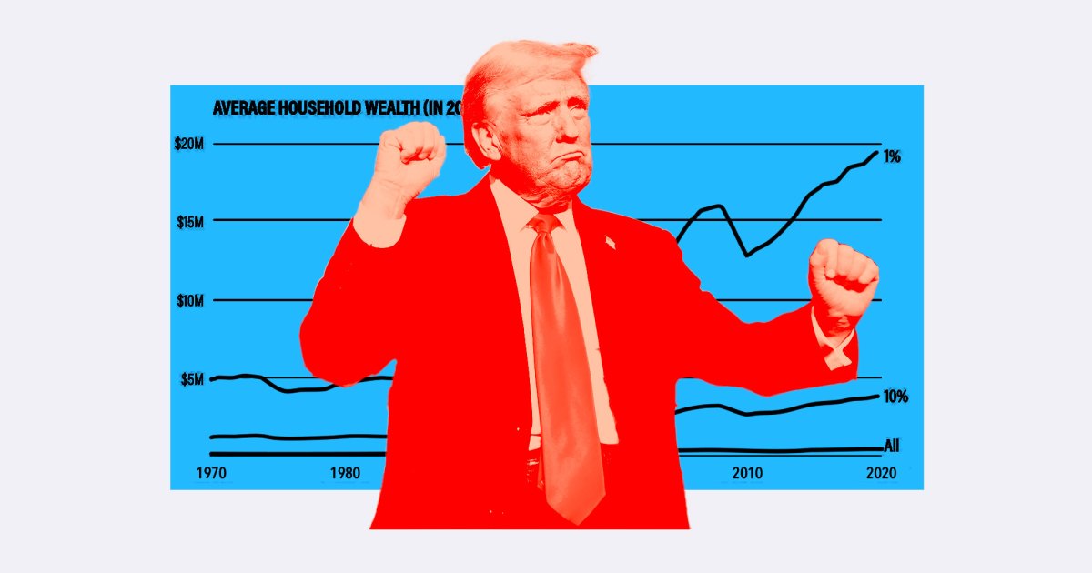 eenayo's tweet card. When the economy thrives while half of America struggles, something has got to give.