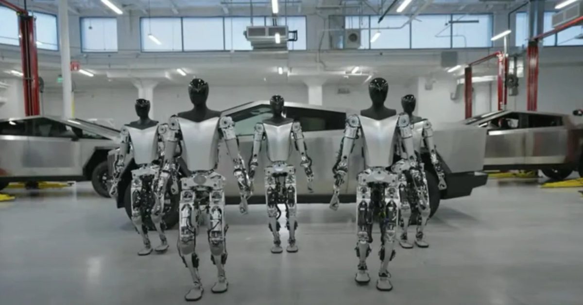 EVPoliticsUSA's tweet card. Tesla’s humanoid robot program, Optimus, is reportedly in disarray amid the departure of the senior vice president in charge, Milan...