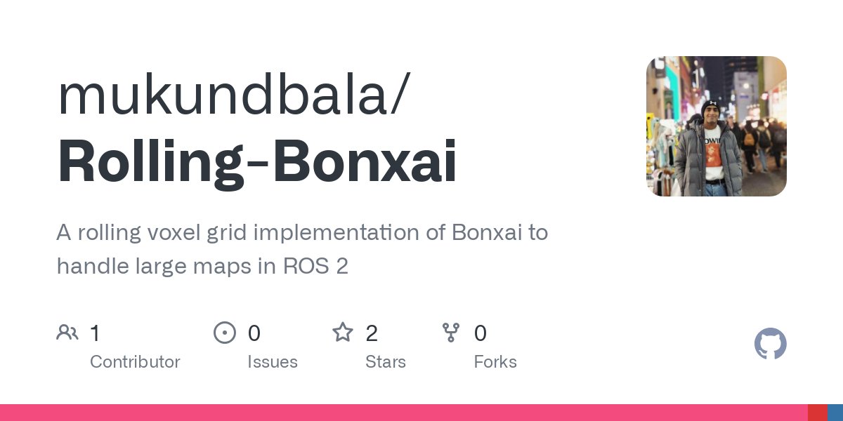 facontidavide's tweet card. A rolling voxel grid implementation of Bonxai to handle large maps in ROS 2 - mukundbala/Rolling-Bonxai