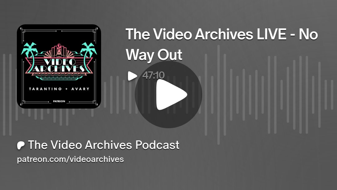AVARY's tweet card. Get more from The Video Archives Podcast on Patreon