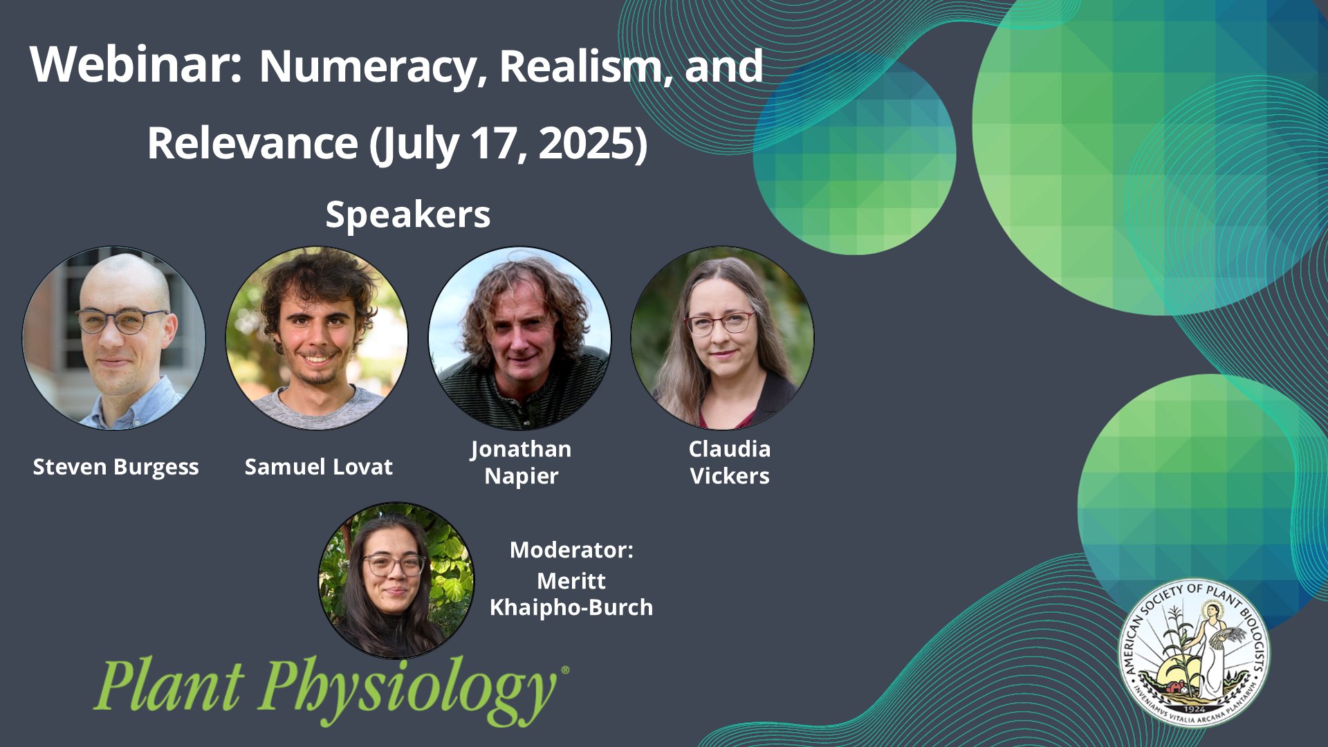 claudiaevickers's tweet card. Plant Physiology webinar Numeracy, Realism, and Relevance in Plant Science Recorded Thursday July 17, 2025 About this panel discussion There has been a recent uptick in frustration with overclaiming…