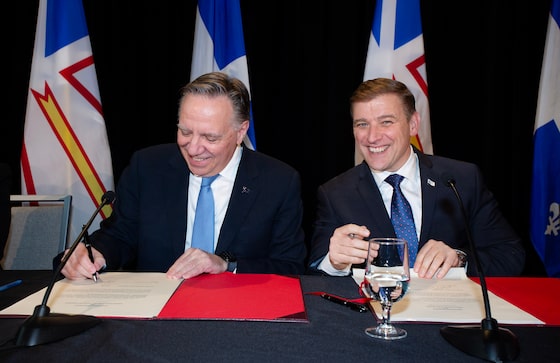 MartinKoskinen's tweet card. Geography made them neighbours but history kept them from being friends, until Premiers François Legault and Andrew Furey defied the odds to get the massive energy agreement done