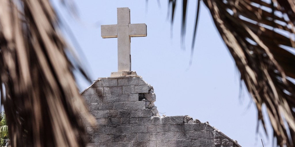 joseph_fahim's tweet card. Pope Leo XIV spoke Sunday of his "deep sorrow" and called for an end to the "barbarity of war" in the wake of the shelling of Holy Family Church, the only Catholic church in the Palestinian enclave.