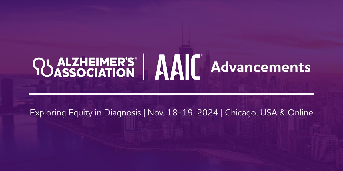 HeatherAlz's tweet card. Join the Alzheimer's Association in Chicago, Nov. 18-19, 2024, for a conference on Alzheimer's and dementia diagnosis and addressing disparities.