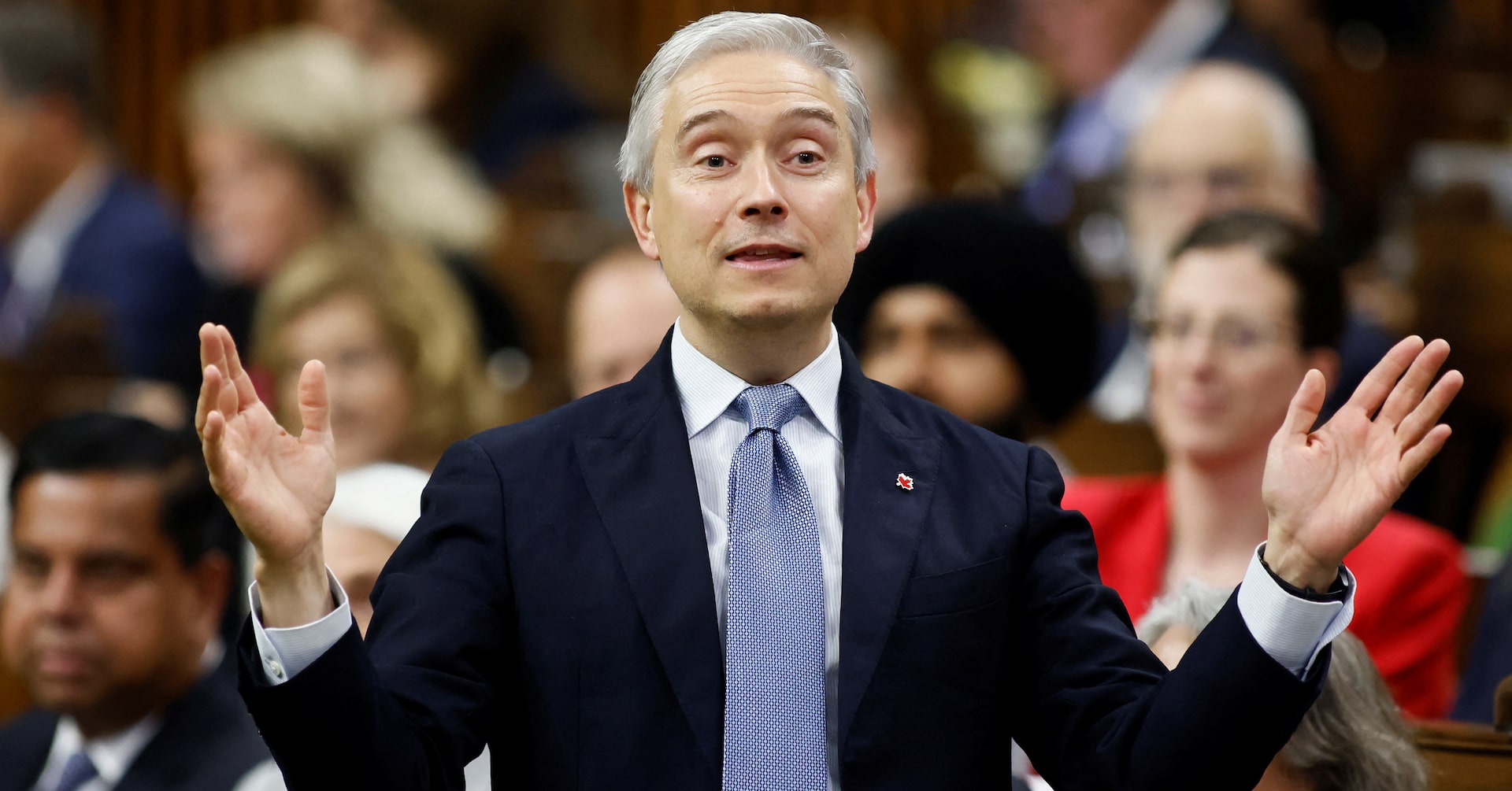 FP_Champagne's tweet card. Major economies cannot allow uncertainty to become the new norm even though they face a novel world of growing trade restrictions and tariffs, Canada's finance minister said on Thursday.