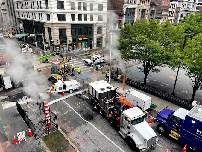 bykowicz's tweet card. The 19th-century pipes underground in Baltimore City are bursting into flames, and the city and BGE are pointing fingers instead of finding a solution.