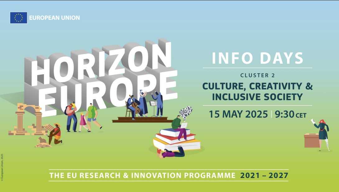 SAR_Europe's tweet card. Horizon Europe’s Cluster 2: Culture, Creativity and Inclusive Society supports EU priorities in democratic governance, cultural heritage, and societal transformations. It leverages social sciences...