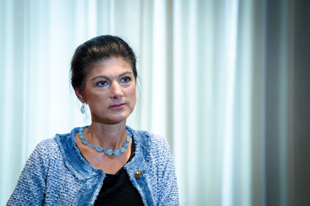 SWagenknecht's tweet card. Will das BSW in Zukunft wirklich eine stärkere Zusammenarbeit mit der AfD? Ein Gespräch mit der Parteichefin Sahra Wagenknecht.