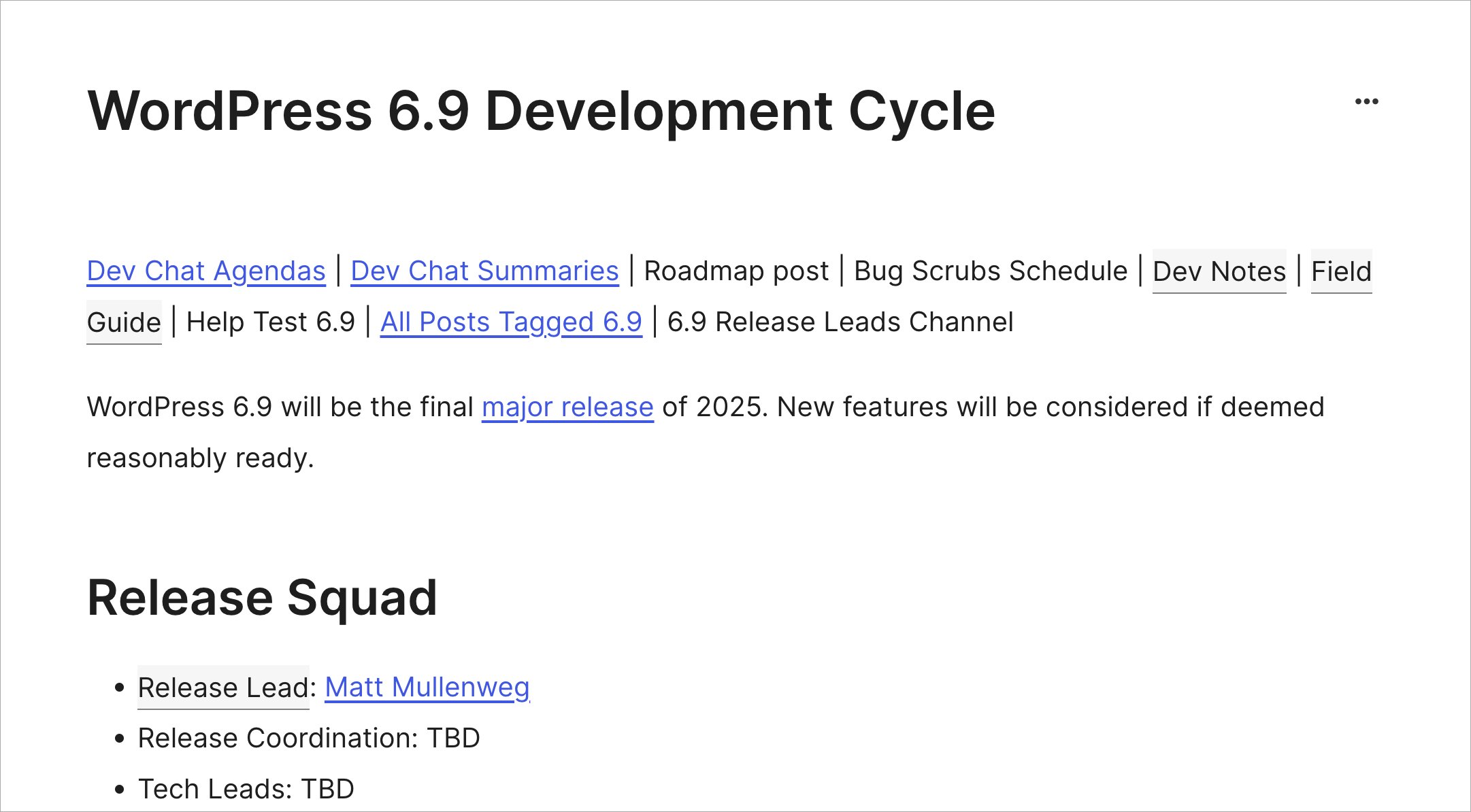 therepositorywp's tweet card. WordPress 6.9 is back on the table for 2025. Core committers and project leadership have revived plans for the major release, with discussions now focused on completing in-progress features like the...