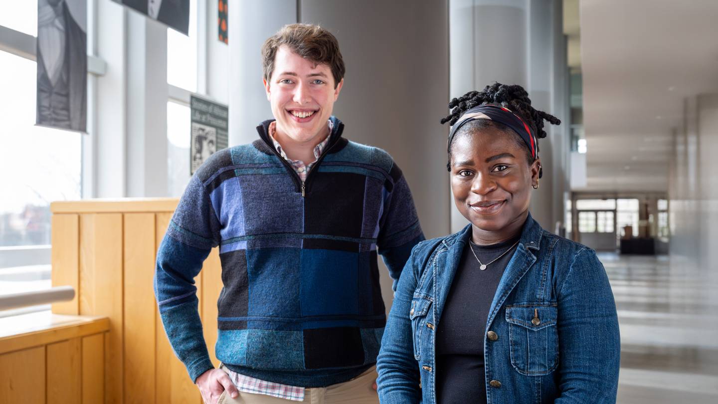 Princeton's tweet card. Patrick Newcombe and Azi Jones have received the Martin A. Dale '53 Fellowship, which provides grants to spend the year after graduation on "an independent project of extraordinary merit."