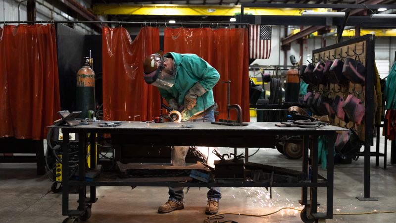 glennrstevens's tweet card. President Donald Trump’s shock-and-awe tariff campaign is off to a slow start when it comes to reviving American manufacturing jobs.